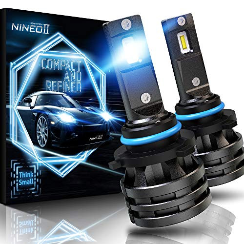 NINEO 9006 LED Headlight Bulbs w/Small Size,10000LM 6500K Cool White CREE Chips Hb4 All-in-One Conversion Kit