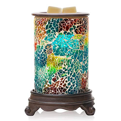 Bobolyn Handcrafted Mosaic Electric Wax Melt Warmer Candle Waxing Warmer Burner Melt Wax Cube Melter Fragrance Warmer- Ideal Gift for Wedding, Spa and Aromatherapy. (Polychromatic(Blue)) Bobolyn Handcrafted Mosaic Electric Wax Melt Warmer Candle Waxing Warmer Burner Melt Wax Cube Melter Fragrance Warmer- Ideal Gift for Wedding, Spa and Aromatherapy. (Polychromatic(Blue))