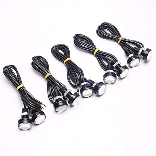 SEEU AGAIN 9W Eagle Eye LED Light Lamp, (5 pair) 6500k Xenon White 12V 23MM LED Eagle Eye Lamp for Car Van SUV Coupe Sedan DRL Fog Light Daytime Running DRL Tail Backup Light Motorcycle Light