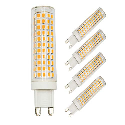 G9 LED Light Bulb Dimmable 75W 80W Halogen Equivalent Warm White 3000K, 7W 800 Lumen, AC 110V 120V, 360°Beam Angle G9 Bi-Pin Base LED Bulb Energy Saving for Home Lighting (Pack of 4)