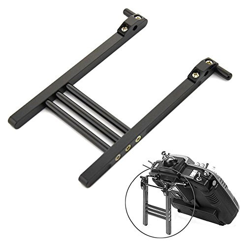 Transmitter Holder Aluminium Alloy Transmitter Support Display Design Suitable for Frsky Flysky RadioLink JR WFLY Futaba etc Transmitter  (Black)