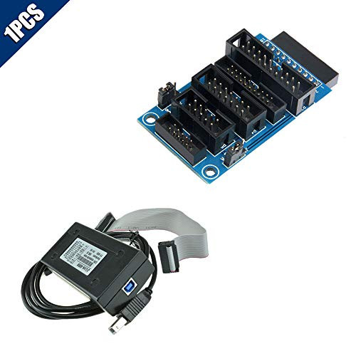 KOOBOOK 1Set J-Link JLink V8 Debugger JLink V8 USB ARM JTAG Emulator Downloader + J-Link V8 JTAG Adapter Converter for TQ2440 MINI2440