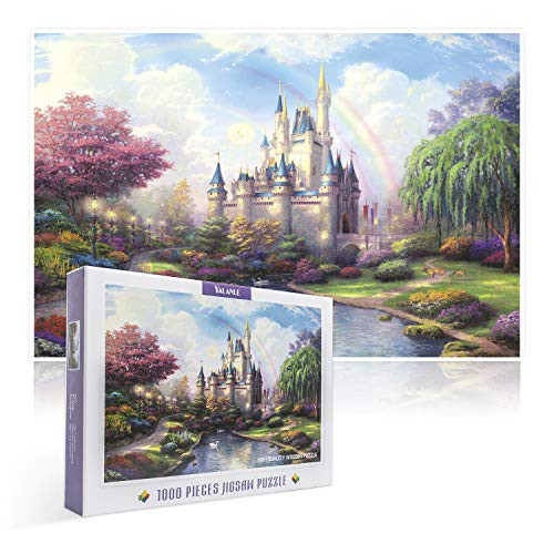 Jigsaw Puzzles 1000 Pieces for Adults Kids YALANLE Wooden Pattern Blocks Jigsaw Puzzle SortingFantasy Castle