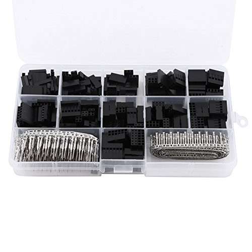 620pcs Dupont Connector Pin Housing Jumper Wire Cable Pin Header Connector Housing Kit Male Female Crimp Pins Adaptor Terminal