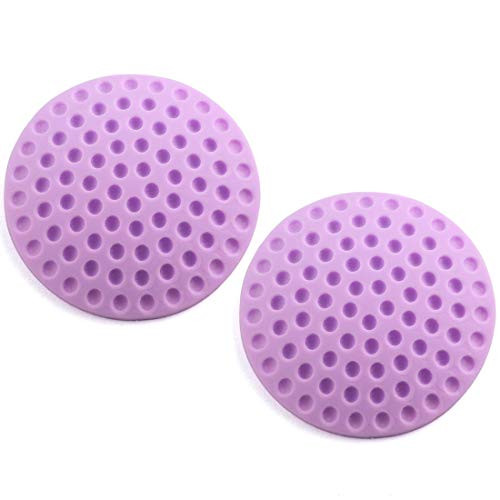 HJ Garden 2PCS Wall Protectors Door Handle Bumpers Buffer Guard Doorknob Rubber Self Adhesive Silencer Crash Pad for Home Office Doorstop Door Stopper(Purple)