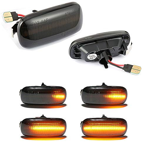 Jinfili Dynamic Flowing SMD Smoke Amber Led Side Marker Turn Signal Light for Audi A3 S3 8P A4 S4 RS4 B6 B7 B8 A6 S6 RS6