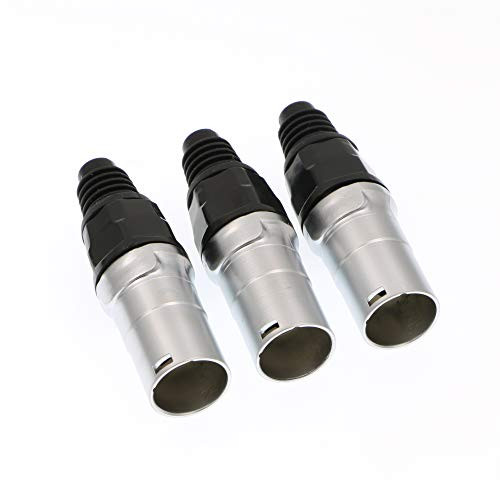 Uonecn RJ45 Connectors IP65 Ethernet Cable Waterproof Plug Panel Mount Shielded Dust-Proof LED Connector 3 Pcs