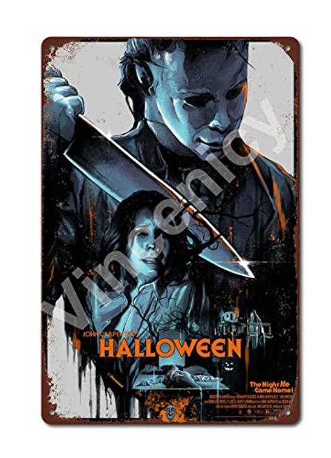 Halloween 1978 Horror Film Movie 8"x12" Vintage Retro Tin Sign Bar Wall Decor Movie Poster