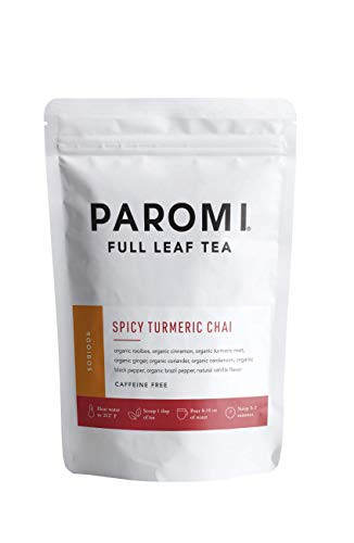 Paromi Tea Spicy Turmeric Chai Rooibos Loose Leaf Tea, 2 Ounce