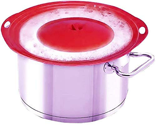 Spill Stopper Lid Cover And Spill Stopper, Boil Over Safeguard,Silicone Spill Stopper Pot Pan Lid Multi-Function Kitchen Tool 2PACK