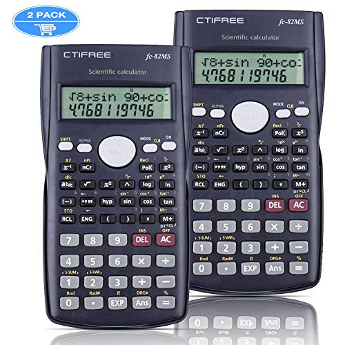 Splaks 2-Line Engineering Scientific Calculator Function Calculators Suitable for School Business (2 Dark Blue)