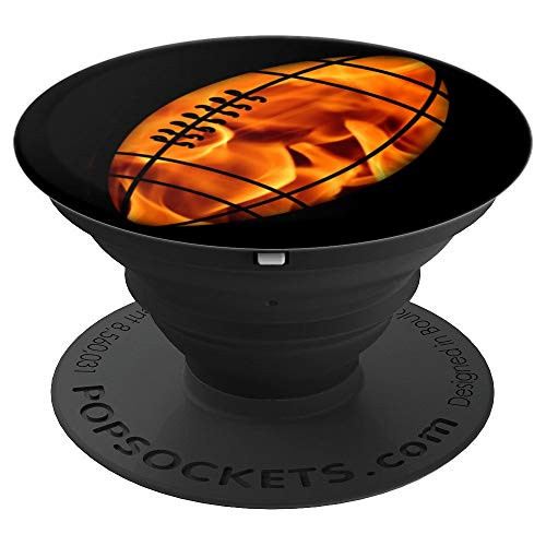 American Football and fire, flames phone grip for men PopSockets Grip and Stand for Phones and Tablets