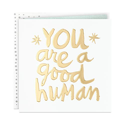 Hallmark Good Mail Thank You Card, Thinking of You Card, Blank Card (You are A Good Human)