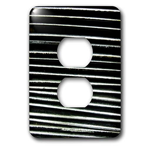 3dRose lsp_17774_6"Stacked In Black 2 Plug Outlet Cover