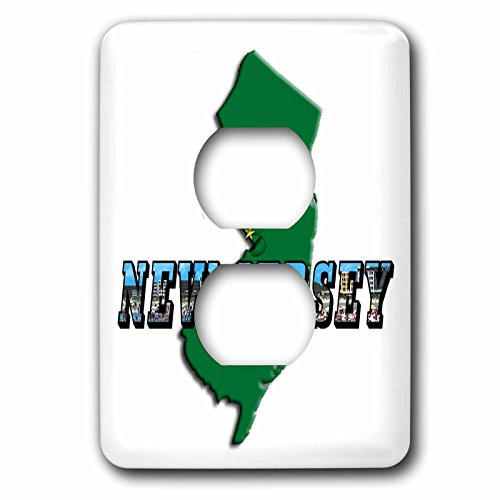 3dRose lsp_60303_6 State Map of New Jersey and Picture Text 2 Plug Outlet Cover 3dRose lsp_60303_6 State Map of New Jersey and Picture Text 2 Plug Outlet Cover
