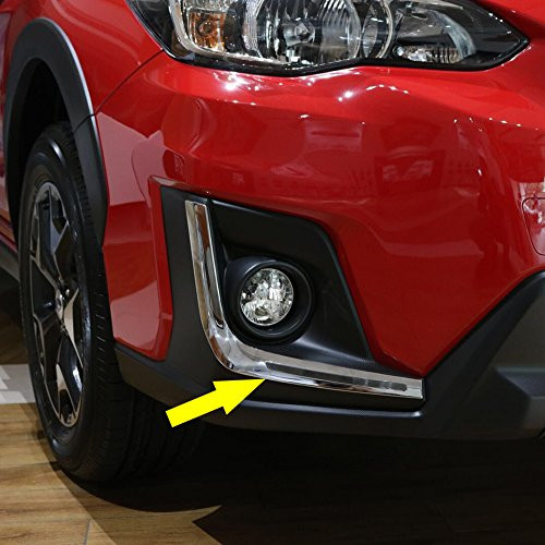 Rqing For Subaru 2018 New XV/Crosstrek Chrome Front Fog Light Cover Bezel Trims