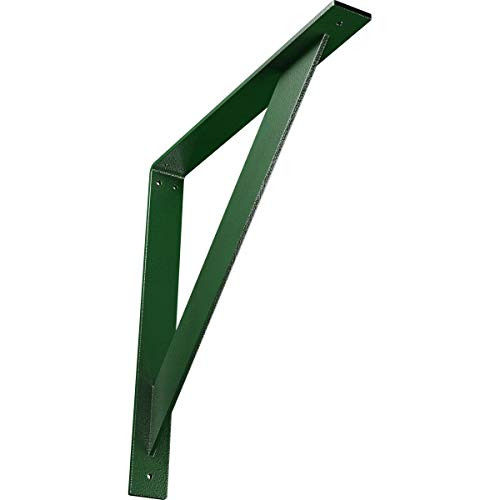 Ekena Millwork BKTM02X18X18TRHDG Steel Bracket Traditional, 2"W x 18"D x 18"H, Hammered Deep Green