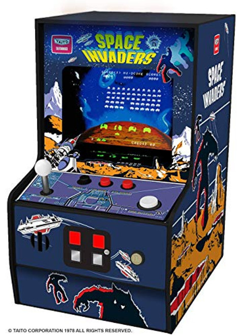 My Arcade Micro Player Mini Arcade Machine: Space Invaders Video Game, Fully Playable, Collectible, Color Display, Speaker, Volume Buttons, Headphone Jack, Battery or Micro USB Powered