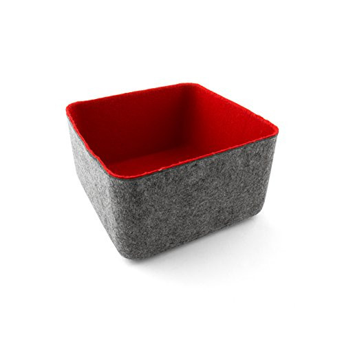 Three by Three Seattle Felt Organizer, Red (48015), 7 x 7 inch