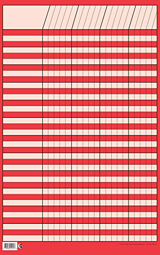 Creative Teaching Press Small Vertical Incentive Chart, Red (5170)
