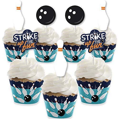 Big Dot of Happiness Strike Up the Fun - Bowling - Cupcake Decoration - Birthday Party or Baby Shower Cupcake Wrappers and Treat Picks Kit - Set of 24 Big Dot of Happiness Strike Up the Fun - Bowling - Cupcake Decoration - Birthday Party or Baby Shower Cupcake Wrappers and Treat Picks Kit - Set of 24