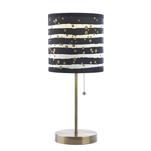 Urban Shop Dots Stick Table Lamp, Black and Gold