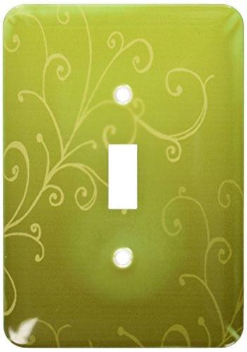 3dRose lsp_32497_1 Stylish Swirl Green Toggle Switch, Multi-Color