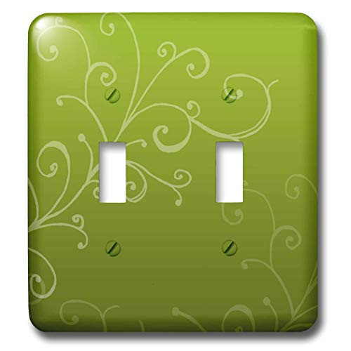 3dRose lsp_32497_2 Stylish Swirl Green Toggle Switch, Multicolor