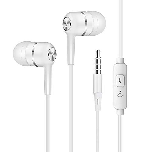 Earbud Headphones, in-Ear Earbuds with Mic and Remote, Wired 3.5mm Headset Bass Earphones