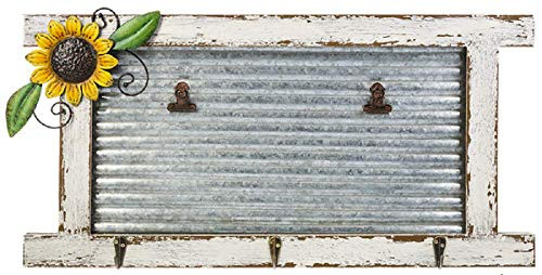 Ganz Midwest-CBK Sunflower Photo Holder with Clips and Hooks Wall Decor
