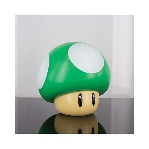 Super Mario 1UP Green Mushroom Light With Classic Game Sound | Push Down To Turn On & Plays Mushroom Sound