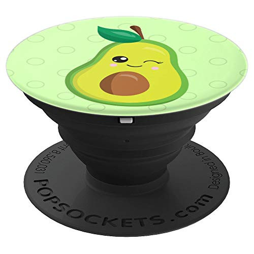 Avocado Cute Winking Avocado gift for girls PopSockets Grip and Stand for Phones and Tablets