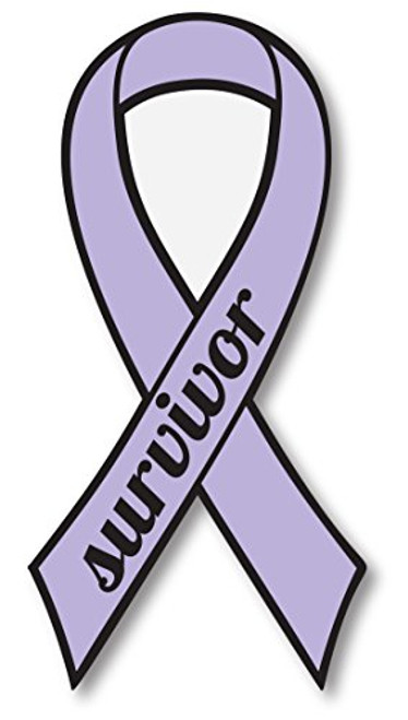 Lavender All Cancer Survivor Ribbon Car Magnet Decal Heavy Duty Waterproof