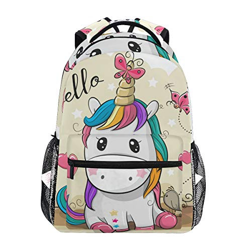 Tarity Unicorn Adorable School Backpack Large Capacity Travel Bag Students Bookbags Teenagers Computer Laptop Backpack Durable Casual Hiking Camping Daypacks For Teen Girls Boys Kids Women Men