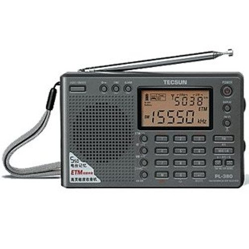 TECSUN PL-380 DSP FM Stereo. MW. SW. LW. World Band PLL Radio Receiver, LCD Display, ETM Function Added