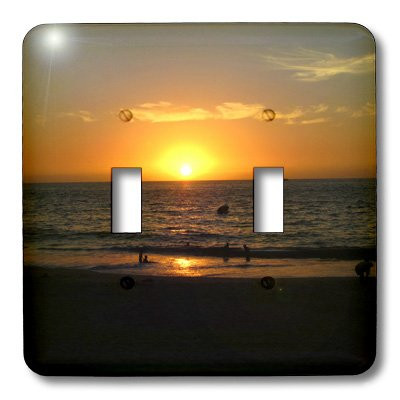 3dRose lsp_18567_2 Sunset At The Beach Toggle Switch