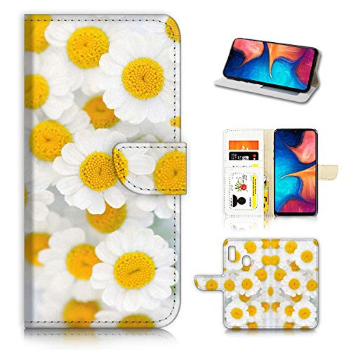 for Samsung A20, A30, Galaxy A20 A30, Designed Flip Wallet Phone Case Cover, A21874 Sun Flower