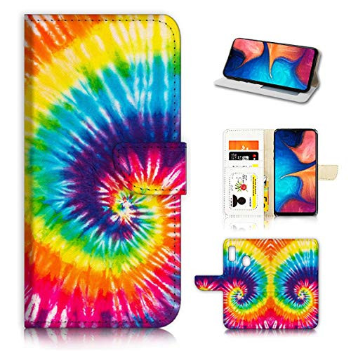 for Samsung A10E, A20E, Designed Flip Wallet Phone Case Cover, A21803 Abstract Tie Dye 21803