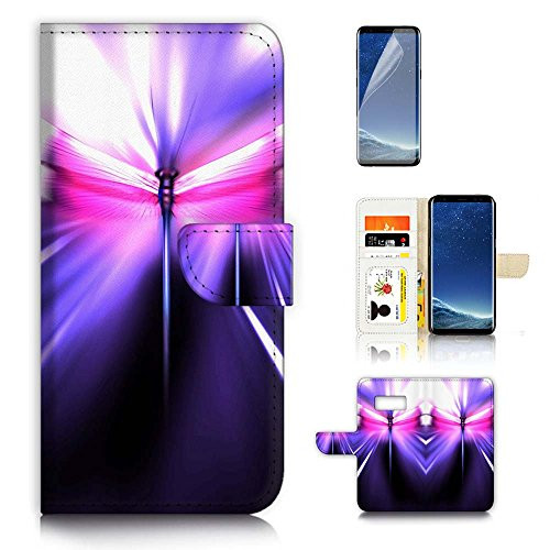 ( For Samsung S8 Plus , Galaxy S8+ ) Wallet Case Cover A9452 Dragonfly