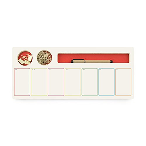 Three By Three Seattle jot BLOCK Weekly Planner Wide Red (70040)