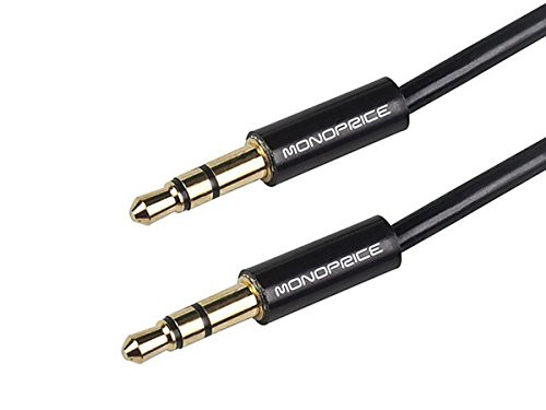 Monoprice 109565 Coiled 6-Feet 3.5mm Male to 3.5mm Male Stereo Audio Cable, Black