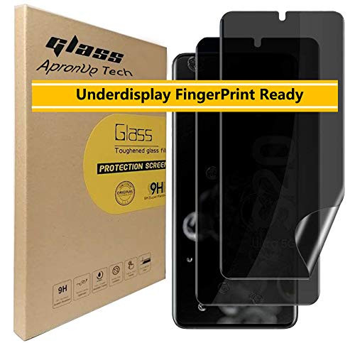 Galaxy S20 Plus Privacy Screen Protector, Anti-Spy Black Film Nano TPU Flexibel Shield for Samsung Galaxy S20+ 5G 2020 6.7'' [Support in-Screen Fingerprint ID Unlock [Full Coverage] [2 Pack]