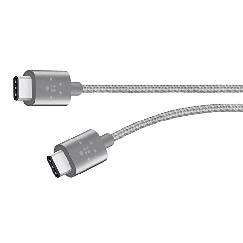 Belkin USB-IF Certified MIXIT 6-Inch Metallic USB-C to USB-C (USB Type C) Charge Cable (Grey)