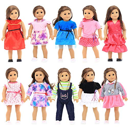 Party Zealot 10 Sets 18 in Doll Clothes for Our Generation Doll, My Generation Doll, American Girl Doll, and My Life Doll
