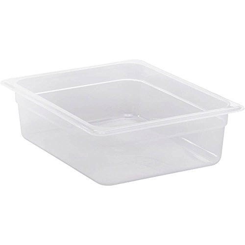Cambro 24PP190 Translucent Food Pan, 1/2 Size, 4" Deep, Case of 6