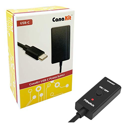 CanaKit 3.5A Raspberry Pi 4 Power Supply with PiSwitch (USB-C) CanaKit 3.5A Raspberry Pi 4 Power Supply with PiSwitch (USB-C)