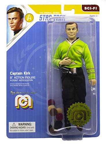 Mego Action Figures, 8 Star Trek - Capt. Kirk in Green Shirt with Tribbles from The The Original Series Episode The Trouble with Tribbles (Limited Edition Collectors Item)