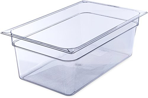 Carlisle 10203B07 StorPlus Full Size Polycarbonate Food Pan, 8" Deep, Clear