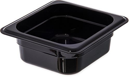 Carlisle 3068303 StorPlus Sixth Size Food Pan, Polycarbonate, 2.5" Deep, Black