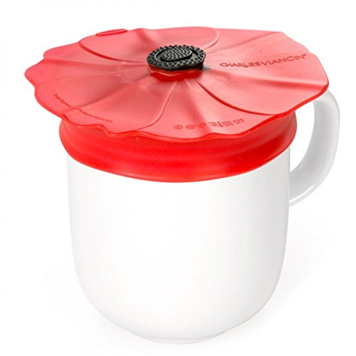 Charles Viancin Red Poppy Pop Lid 4"